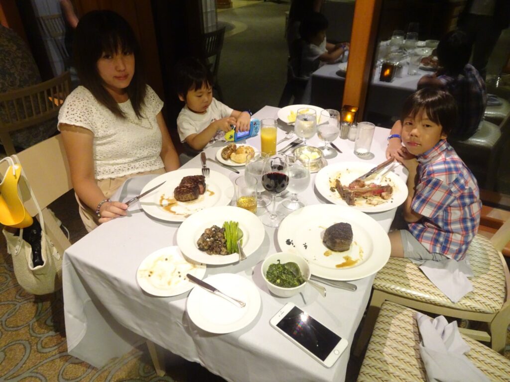 ダイヤモンドプリンセス号の有料レストラン「Sterling Steakhouse」