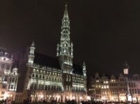 ブリュッセル・ライトアップされた世界文化遺産「ブリュッセルのグランプラス（Grand-Place）」