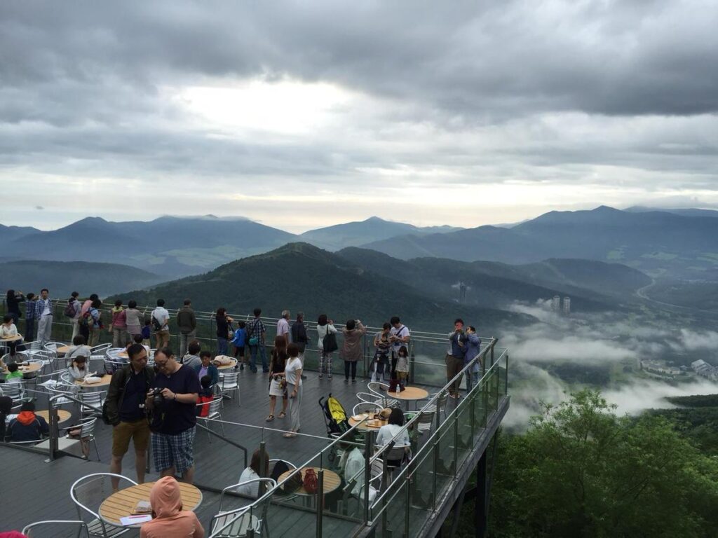 雲海テラスでの北海道旅行