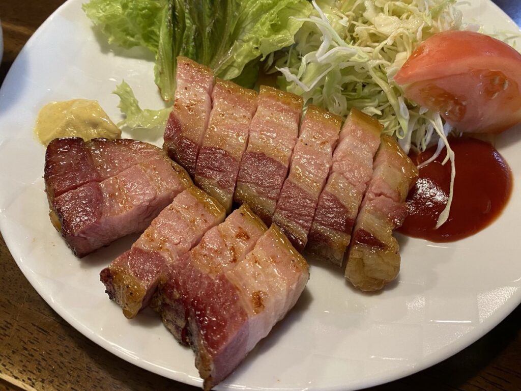 グリンデルのベーコンステーキ定食