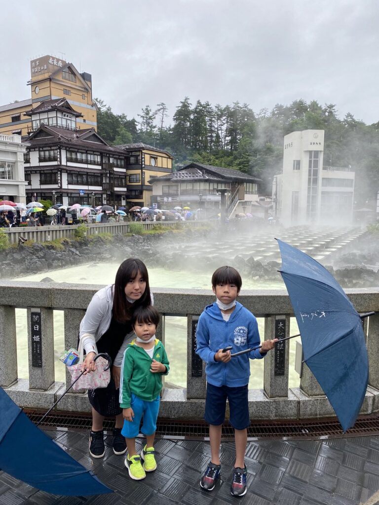 白馬キャンプ後に立ち寄った草津温泉