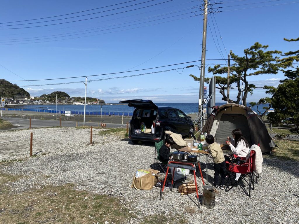 館山サザンビレッジで迎えた強風後の朝