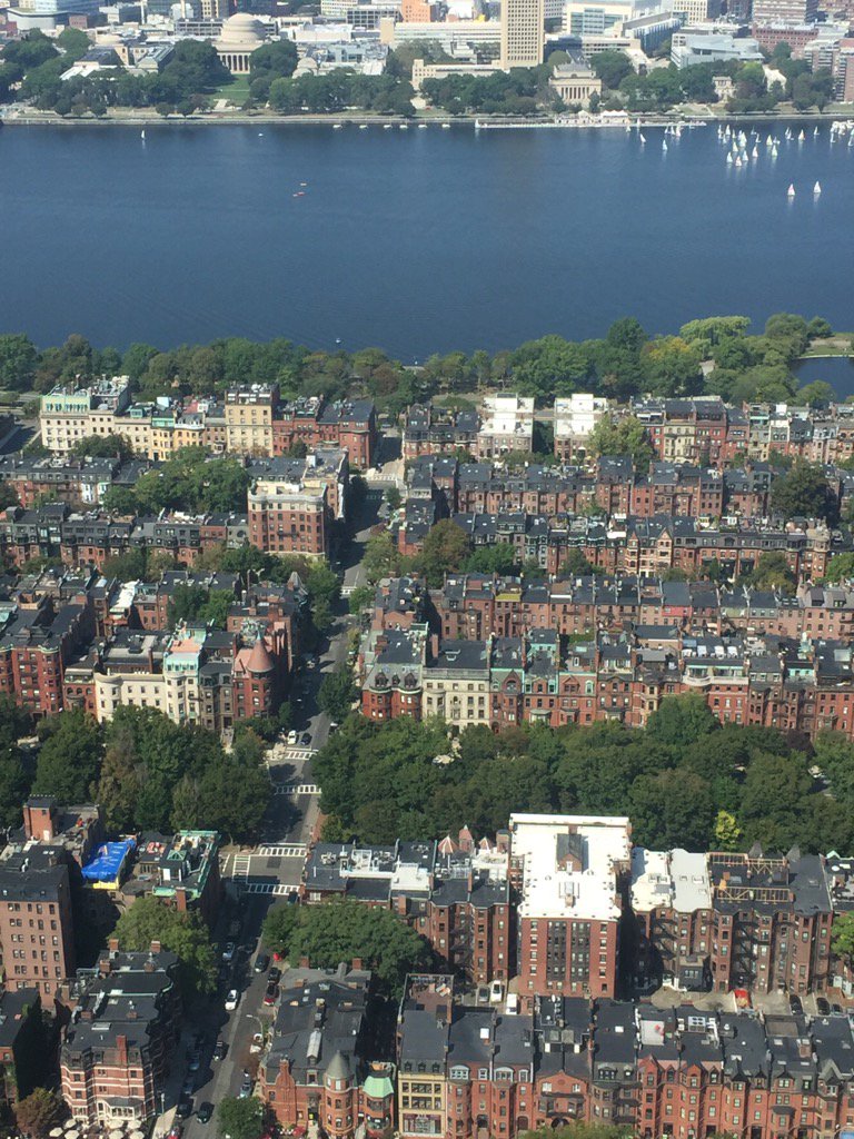 プルデンシャルセンターから望む、ボストンの街並み