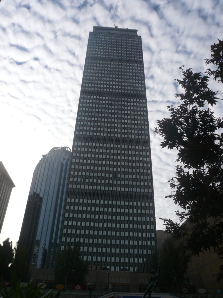 プルデンシャルセンターから望む、ボストンの街並み