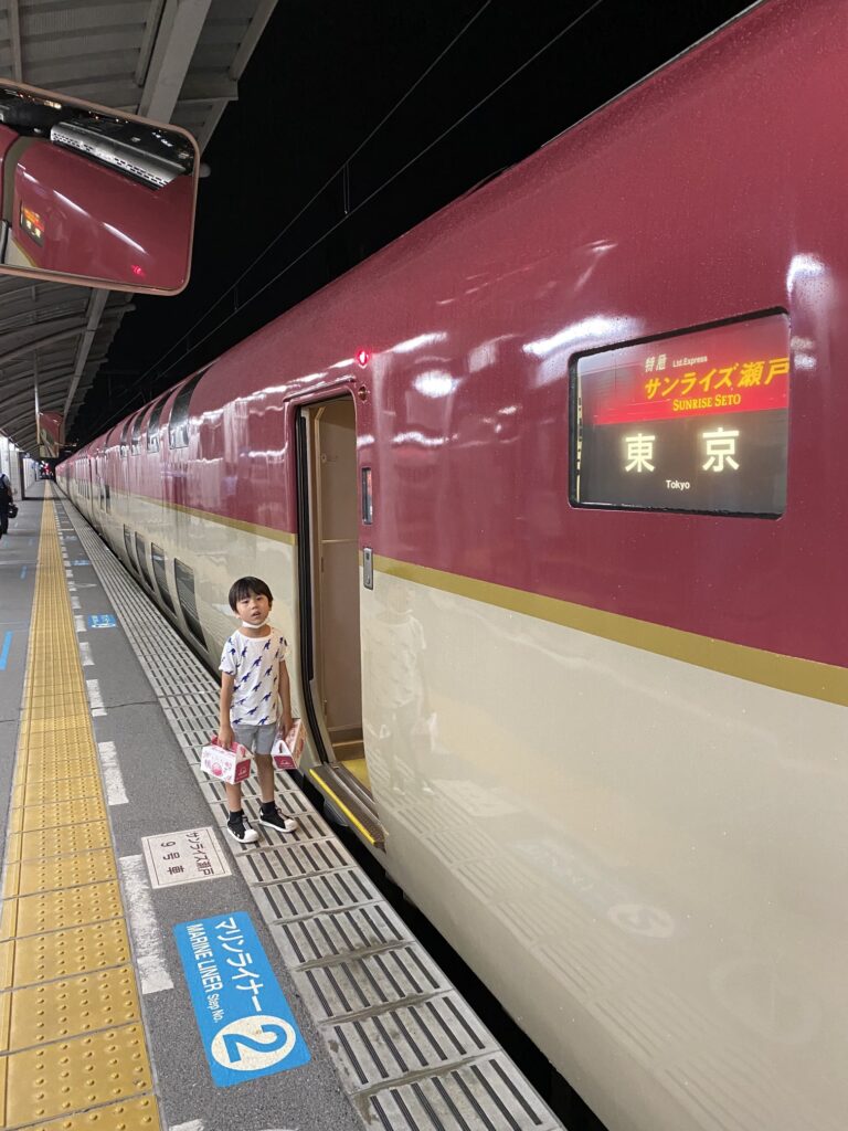 10時打ちで乗り込む、特急「サンライズ瀬戸」