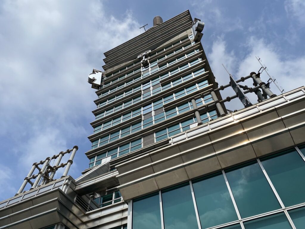 台北101・91階屋外展望台から望む101階