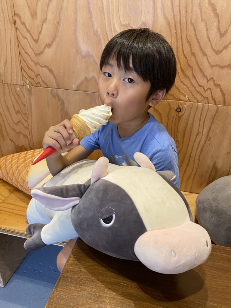 北利ん道で味わう北海道ソフトクリーム