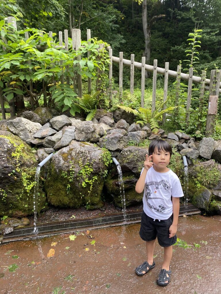 京極ふきだし公園に湧く羊蹄山の伏流水