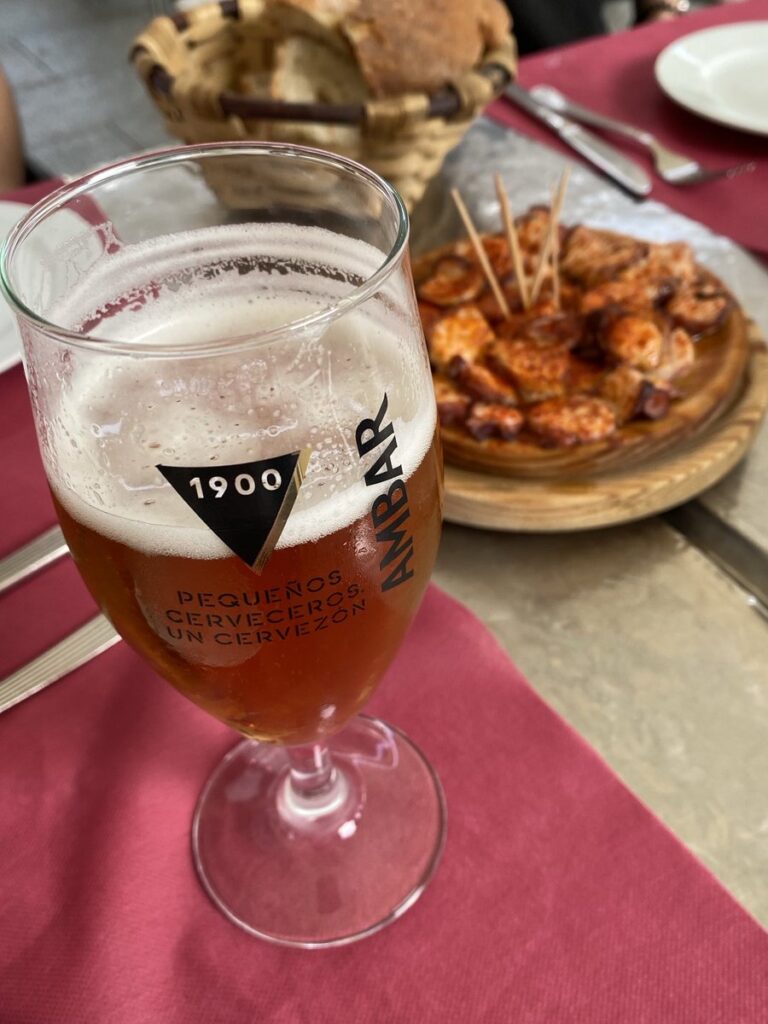 サラゴサのビールAMBAR（アンバル）