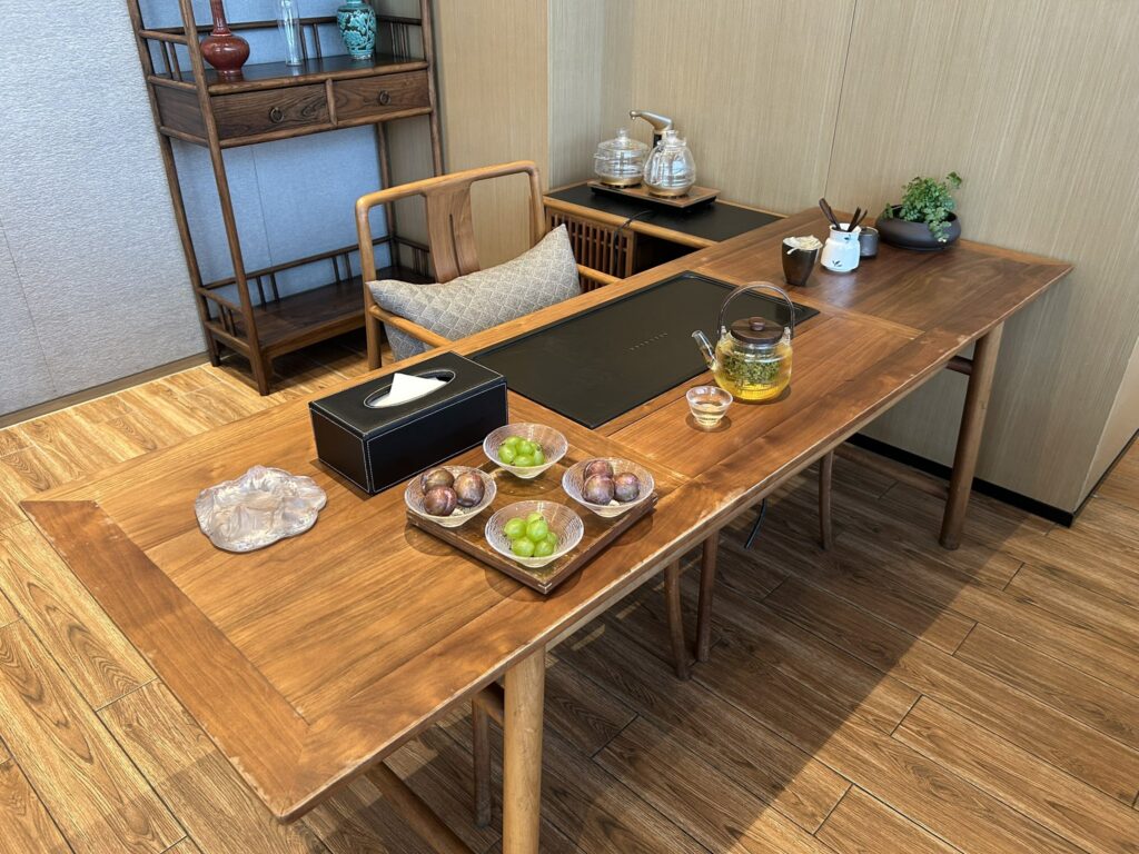 杭州「夏宴」の個室に設けられた茶席