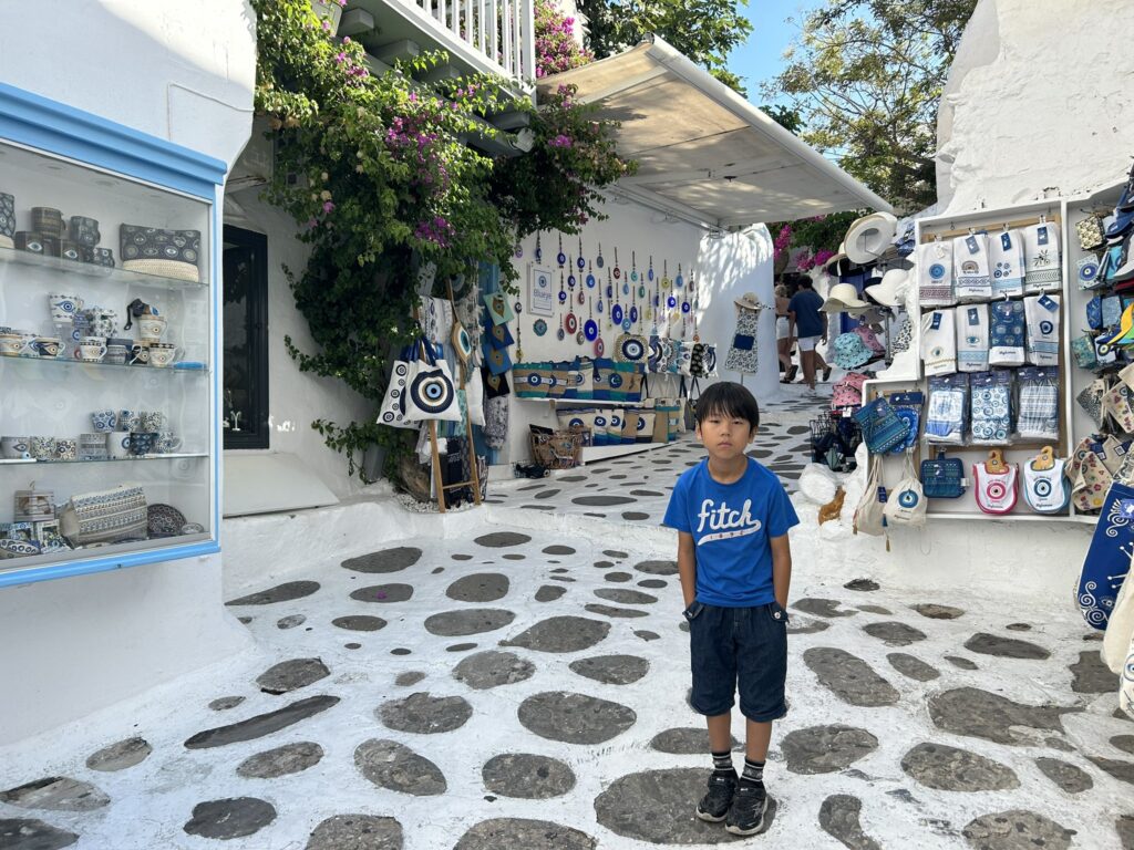 エーゲ海クルーズ（ノルウェージャン・エピック）：ミコノス島のタウンエリアの路地