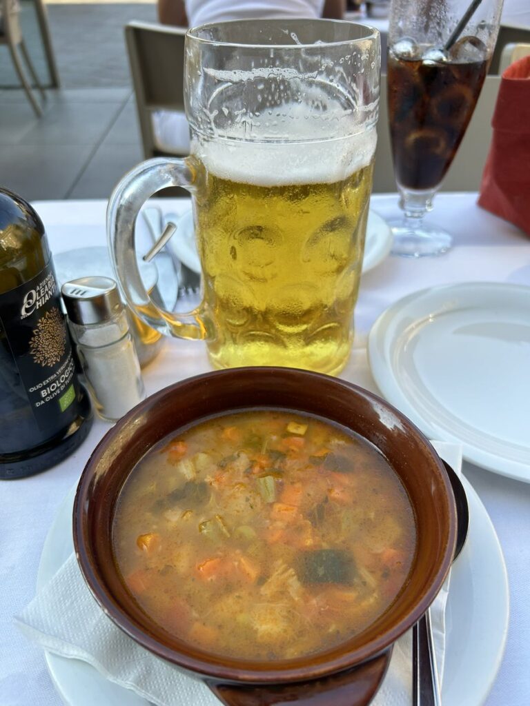 Ristorante Il Davidで注文したスープ