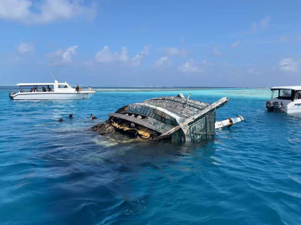 難破船が絵になる「Vaavu Shipwreck」でシュノーケリング♪