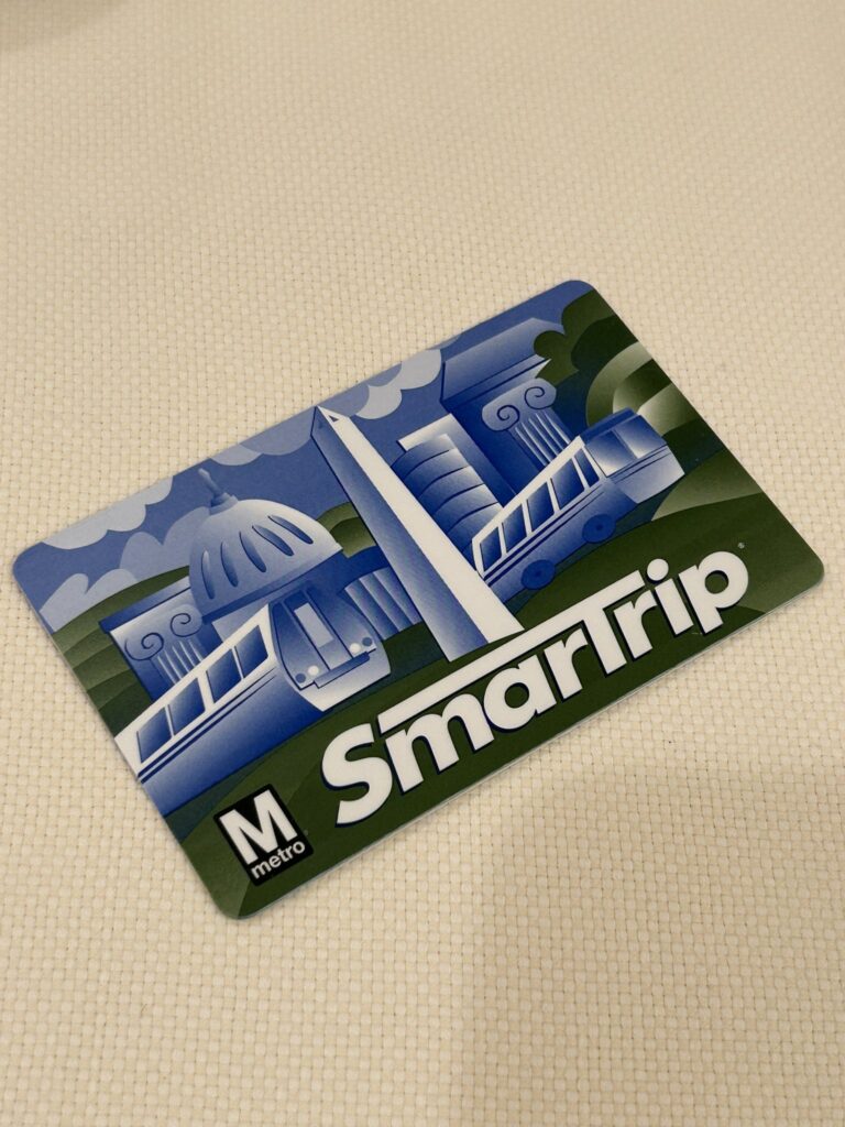 ワシントンDC地下鉄のSmarTripカード