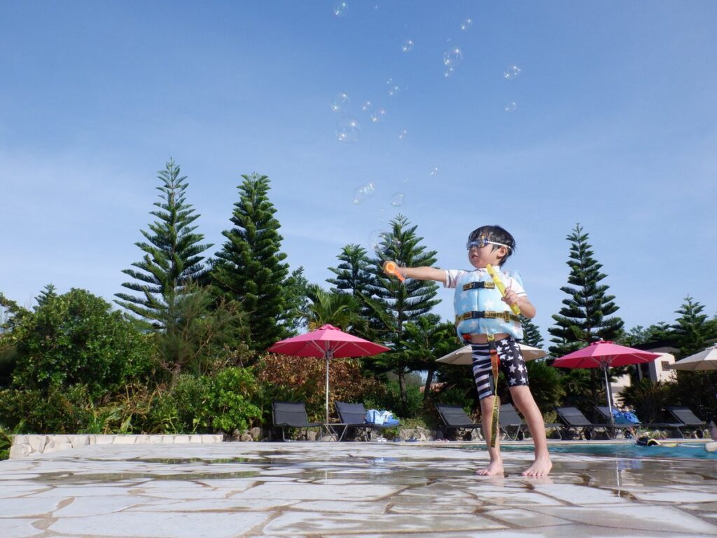リゾナーレ小浜島のジャポン玉遊び