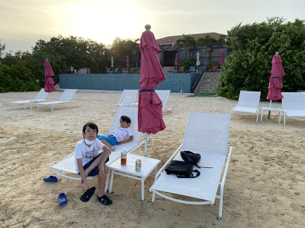 リゾナーレ小浜島のビーチ帰り