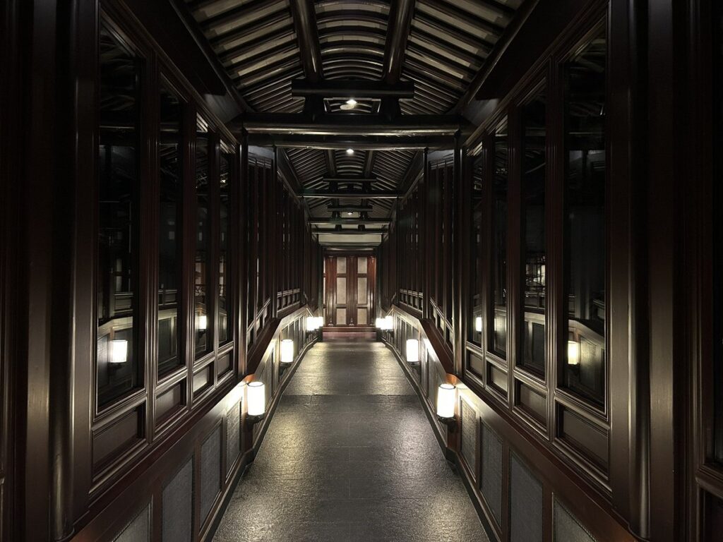 Four Seasons杭州西湖の金沙厅の個室前