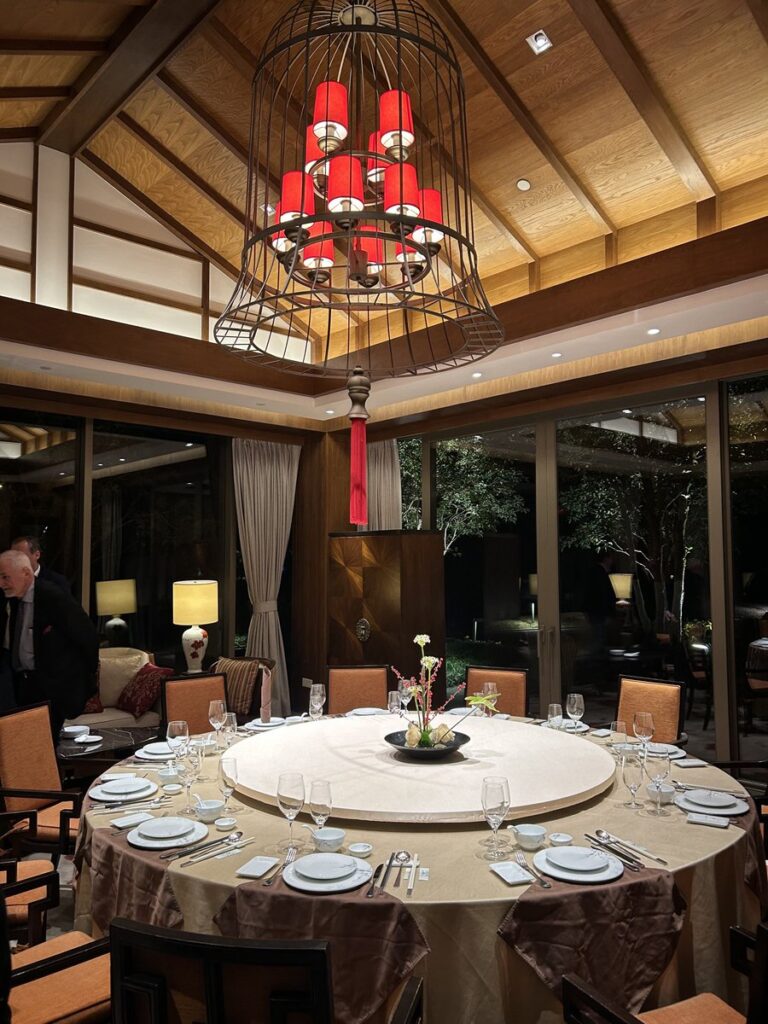 杭州西湖国賓館での会食会場